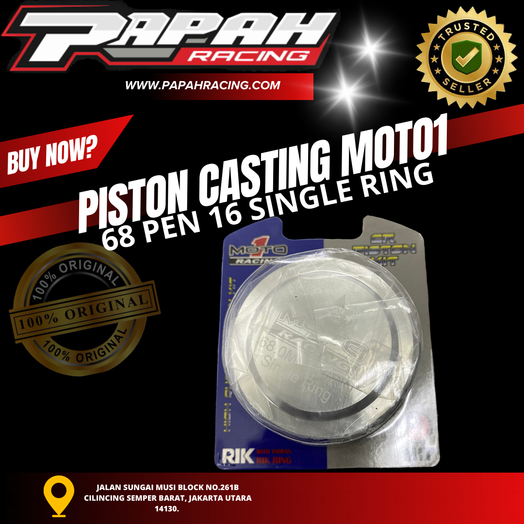 PISTON CASTING MOTO1 68 PEN 16 SINGLE RING